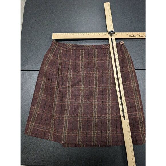 Eddie Bauer Plaid Short A-Line Skirt Wool - Picture 7 of 7